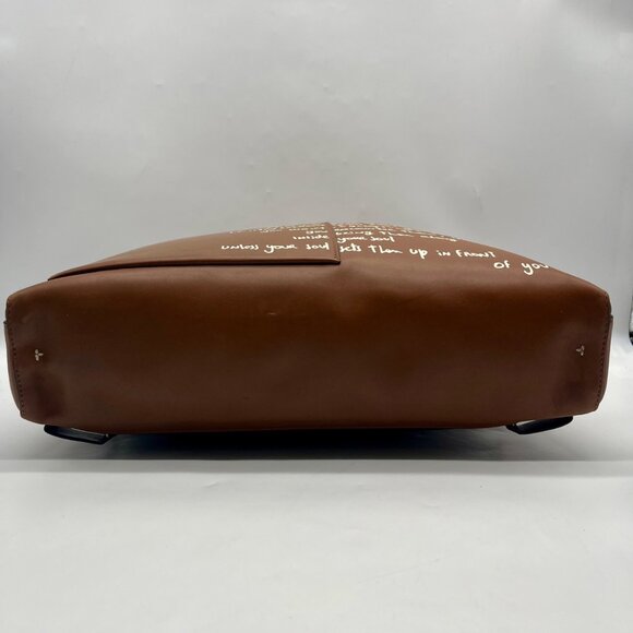 Tory Burch Brown Leather Miller Poetry Large Messenger Bag - Picture 5 of 12